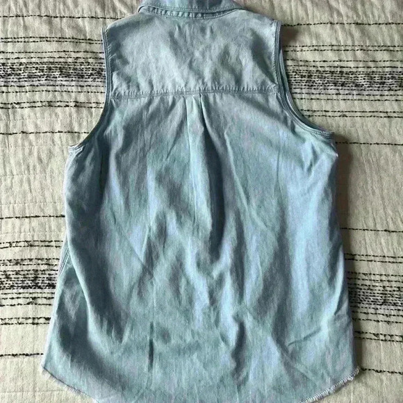 Abercrombie & Fitch Womens Denim Western Coastal Cowgirl Country Top Small - Picture 6 of 7